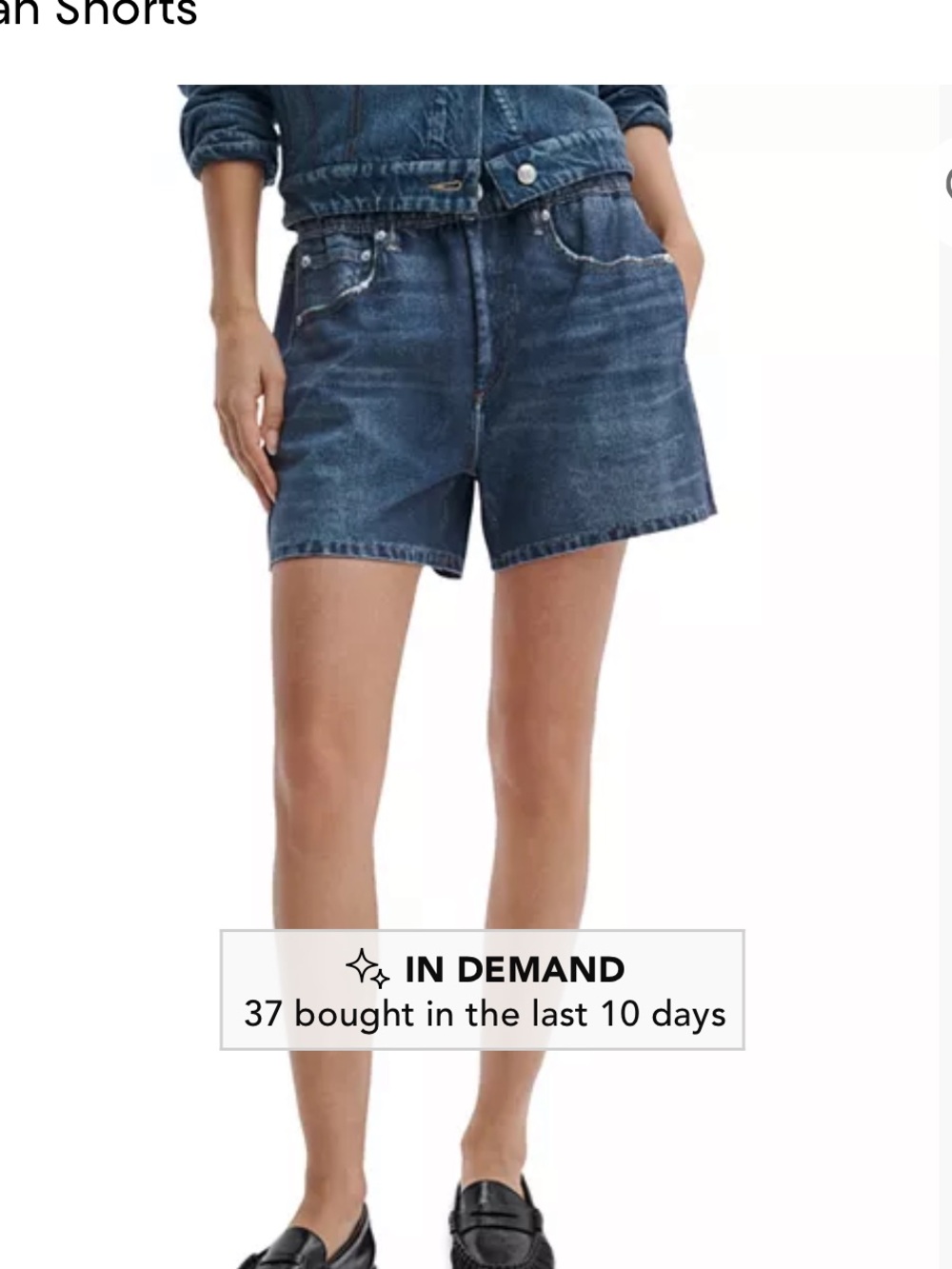 Rag & bone Miramar cotton terry denim shorts